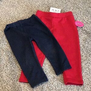 New The Children's Place Red sweat pants and Garanimals Blue Leggings for Kids